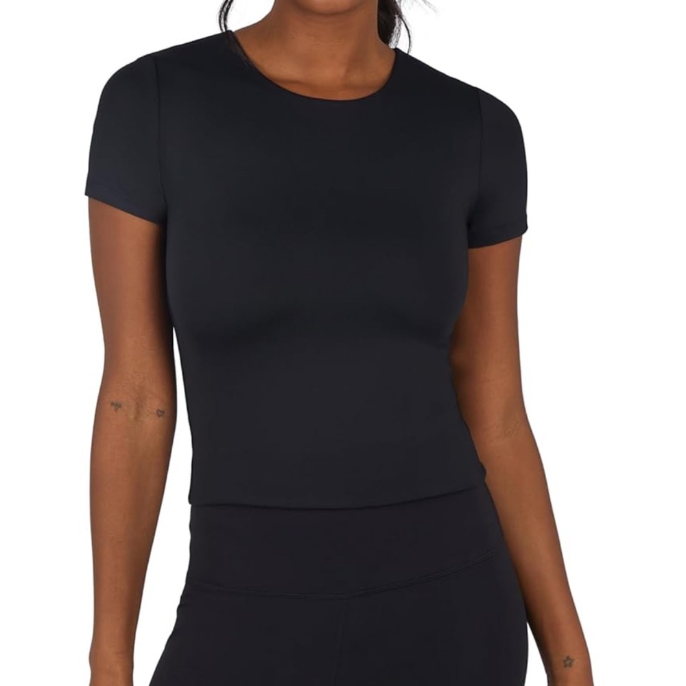 90 Degree By Reflex Womens 2 Pack Contour Meet and Greet Crew Neck Tee NWT M - Picture 4 of 5